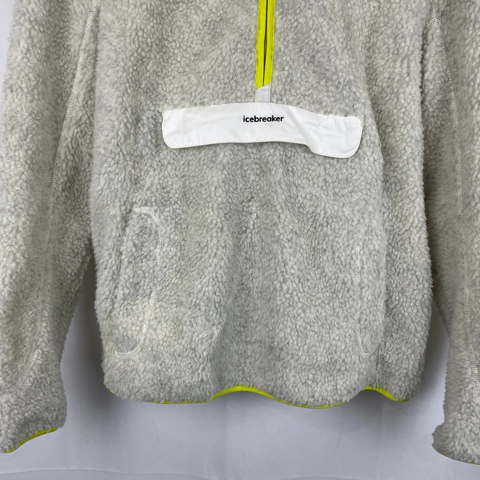 Chaqueta Pullover Icebreaker RealFleece Lana Merino Pila Alta 1/2 Cremallera Crudo M Foto 3 de 4