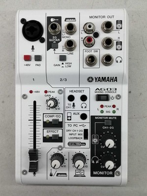 Yamaha AG03 USB Mixer Audio Interface Kompakt Tragbar Gebraucht 3 Kanal