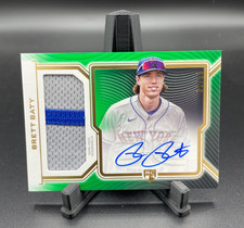 2023 Topps Definitive Collection - Brett Baty Rookie Patch Autograph Green 1/15