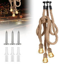 Lampada a Sospensione in Corda Di Canapa Da 100 Cm, Stile Vintage, Fai Da Te: 3 