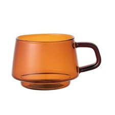 KINTO SEPIA Cup 270ml Amber Heat-Resistant Glass Coffee Tea Mug Japan New 21740