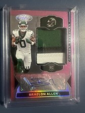 2024 Panini Certified Freshman Fabric Mirror Signatures Braelon Allen Pink /299