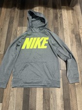Nike Therma Fit Mens Hoodie Size M Gray New