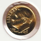 24k Gold Plate Rare Old US 1973 Liberty Roosevelt Dime Collector Collection Coin