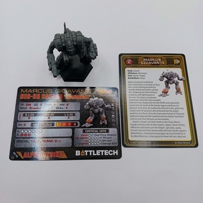 Caesar Archangel + Cards #3-64 BattleTech Heavy Mech Miniature CGL Marcus CES-3R
