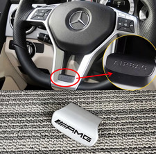 AMG Lenkrad Emblem Abdeckung Logo Blende Mercedes W204 W212 W176 Silber NEU AMG Lenkrad Emblem Abdeckung Logo Blende Mercedes W204 W212 W176 Silber NEU