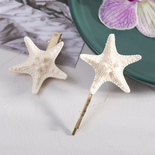 2pcs Elegant Hair Clip Beach Wedding Hair Accessory For Vacation Daily Styling - Picture 3 of 8