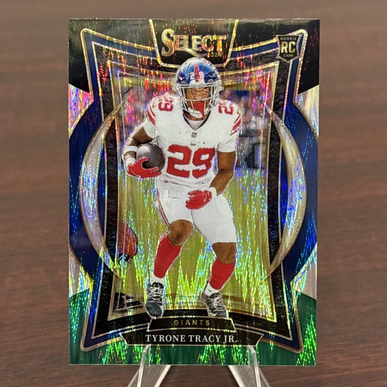 2024 Panini Select Tyrone Tracy Jr. Concourse #61 (RC) Black & Green Shock NYG