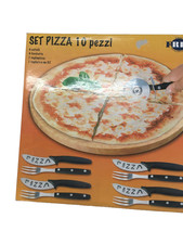 Set pizza pz. 10+pz.2 tovaglia americana cm.42x29 in gomma + Pz.10 piatti pizza