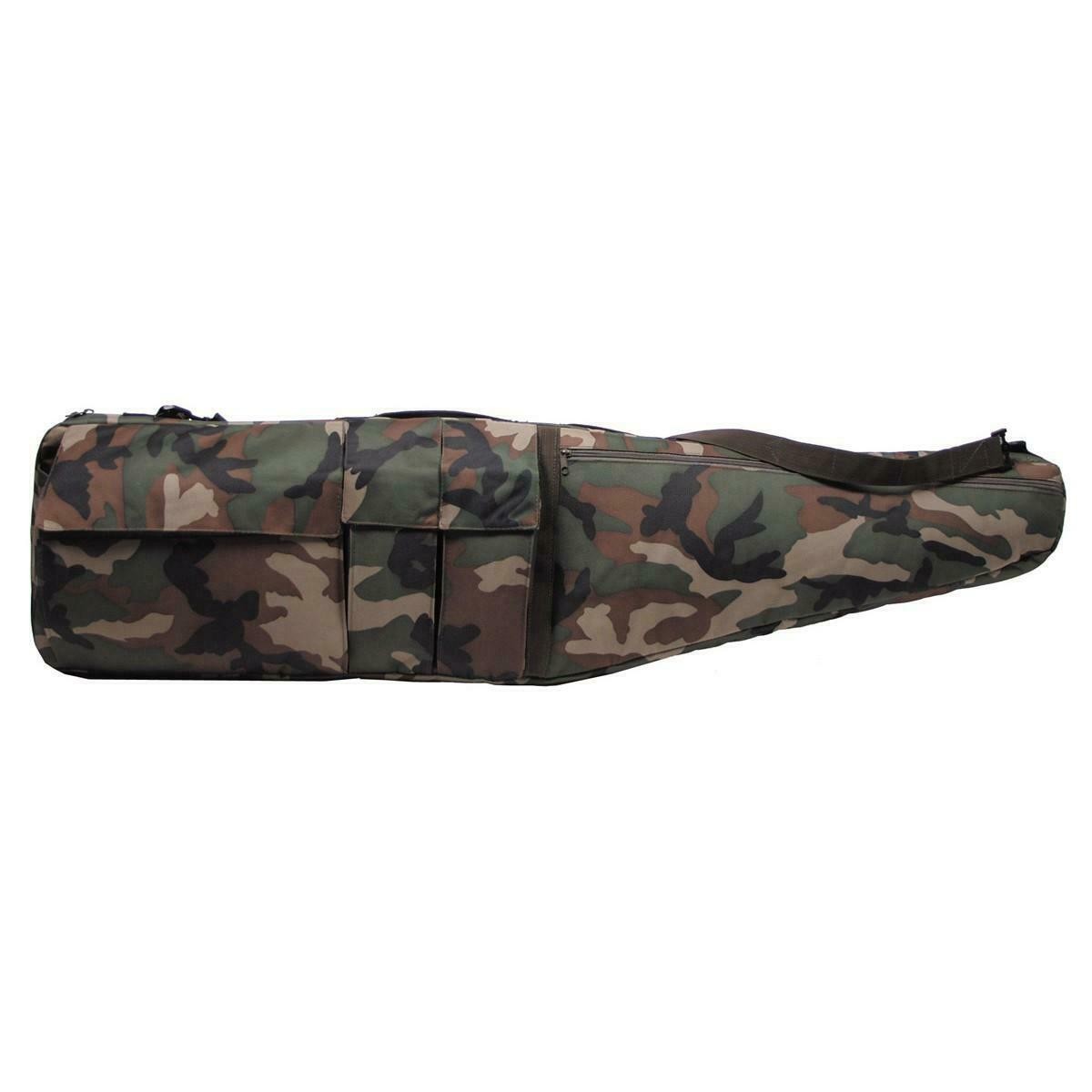 MFH Rifle Carry Case Slip Scoped Padded Mag Pouch Shoot Airsoft Bag Woodland