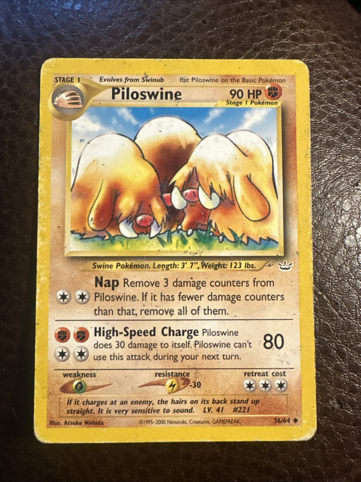 Piloswine 36/64 Neo Revelation Regular