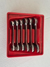 Snap-on Combination Stubby Wrench Set 6pc Sae Steel Polished Finish 34716 In