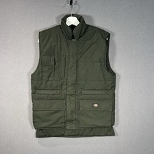 Dickes Men’s Green Combat Gilet Body warmer Check Flannel Lined Size S