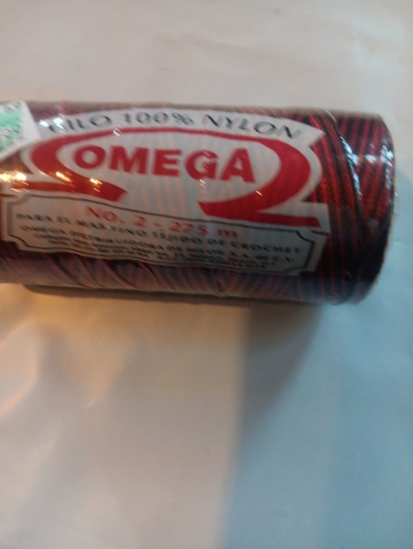 Omega ~ #2 Nylon Thread - 300 yard spool ~ (87-Var Red-Black)