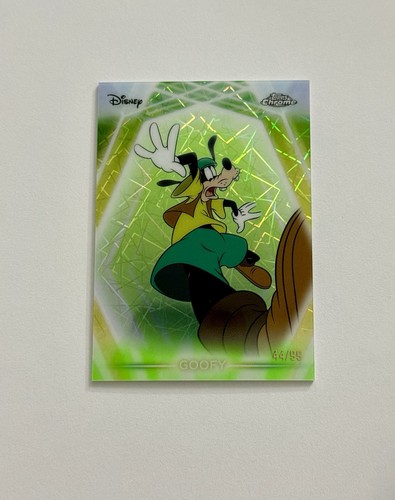 2026 Topps Chrome Disney Neon Goofy /99 CNE-102 Neon-Etch Green Lazer Refractor
