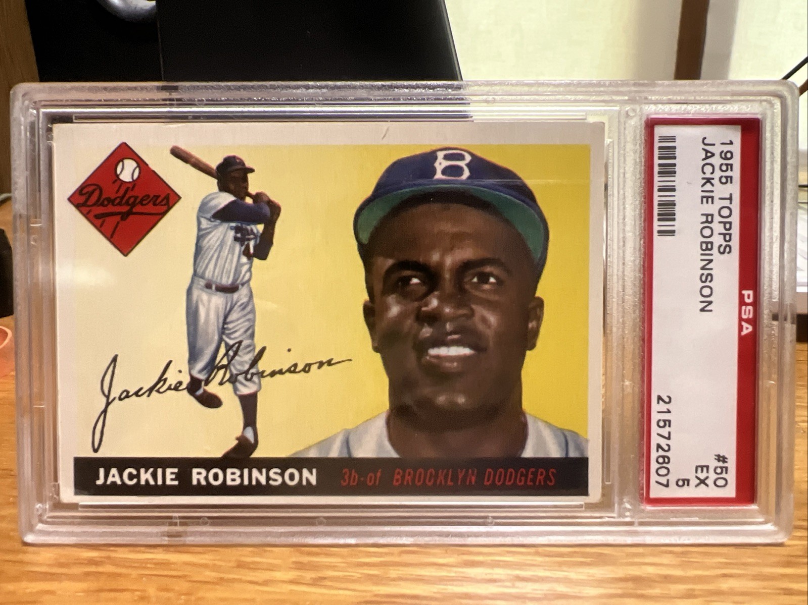 1955 topps jackie robinson psa 5