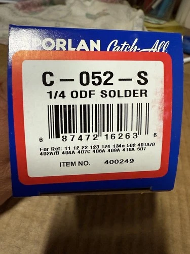 Sporlan 400249 C-052-S Filter Drier, sealed, 1/4" ODF C052S