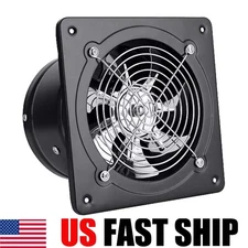 4" Exhaust Fan for Ventilation Extractor Fan Wall-Mounted Square Blower 4inch US