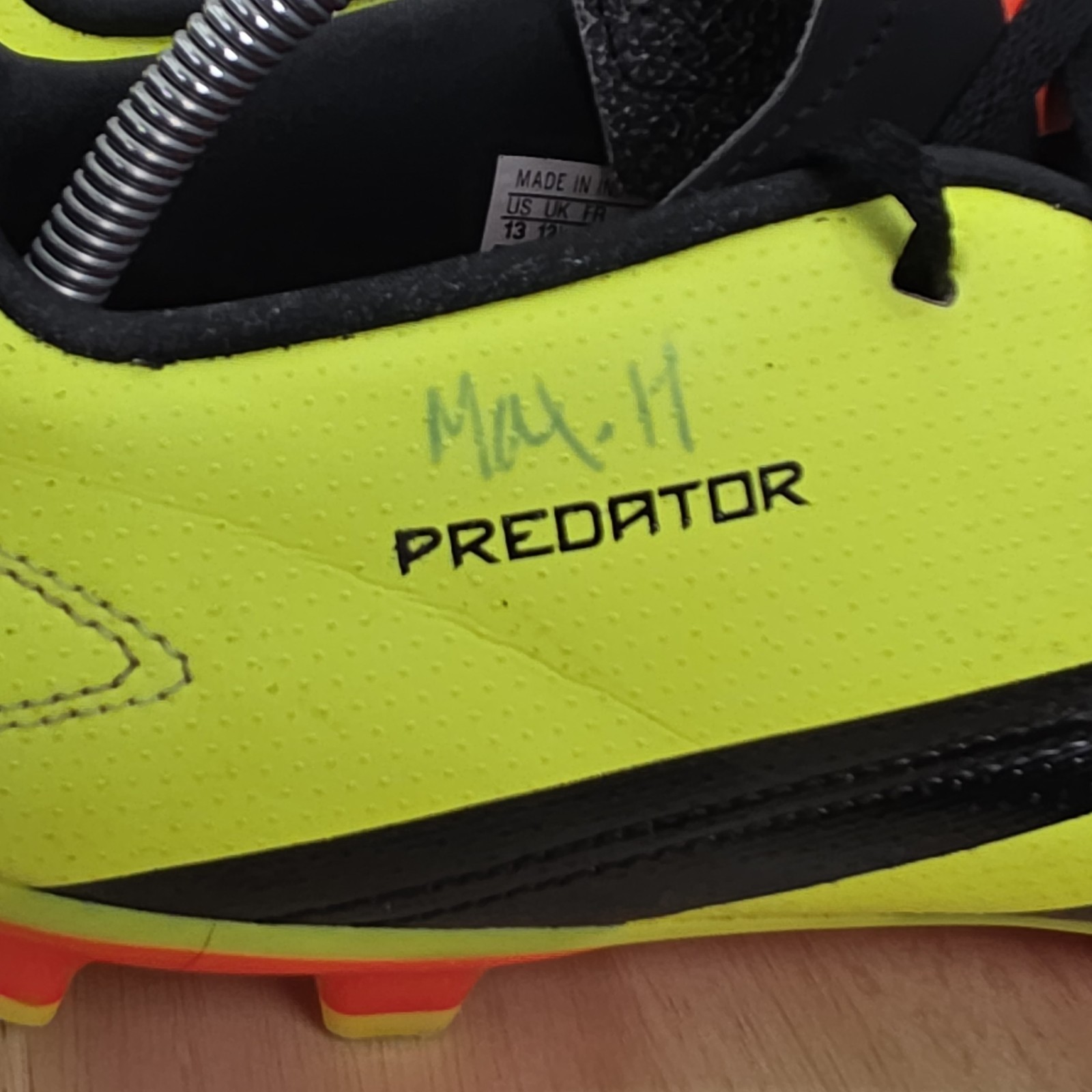 Men's Size 13 - Adidas Predator Club FxG Soccer Cleats IG7757 - Solar Yellow thumbnail 8