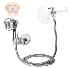 Pet Shower Attachment with 8.2ft Hose Silicone Brush Three modes Dog Bathing T