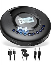 ARAFUNA Portable CD Player Bluetooth with FM Radio, 2000mAh Rechargeable CD Play