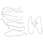 2002-09 Hummer H2, ABS under Drivers Seat, Complete Brake Line Kit, 9pc, OEM