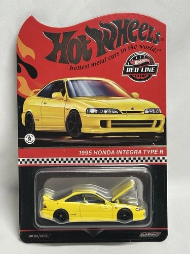 2023 MATTEL HOT WHEEL RED LINE CLUB REAL RIDERS 1995 HONDA INTEGRA TYPE R YELLOW