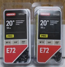 Oregon PRO 20 Inch E72 Husqvarna-Jonsered-Stihl Chainsaw Chain (Lot Of 2)