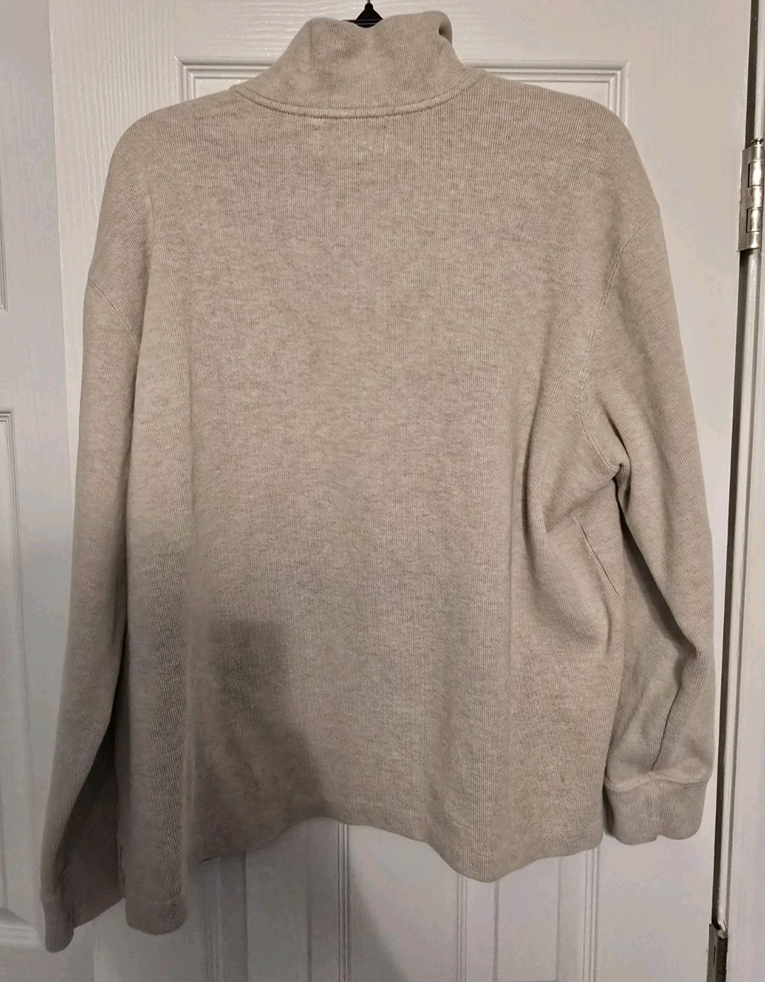 Polo Ralph Lauren maglione uomo XL beige 1 4 zip pullover pony cotone felpa