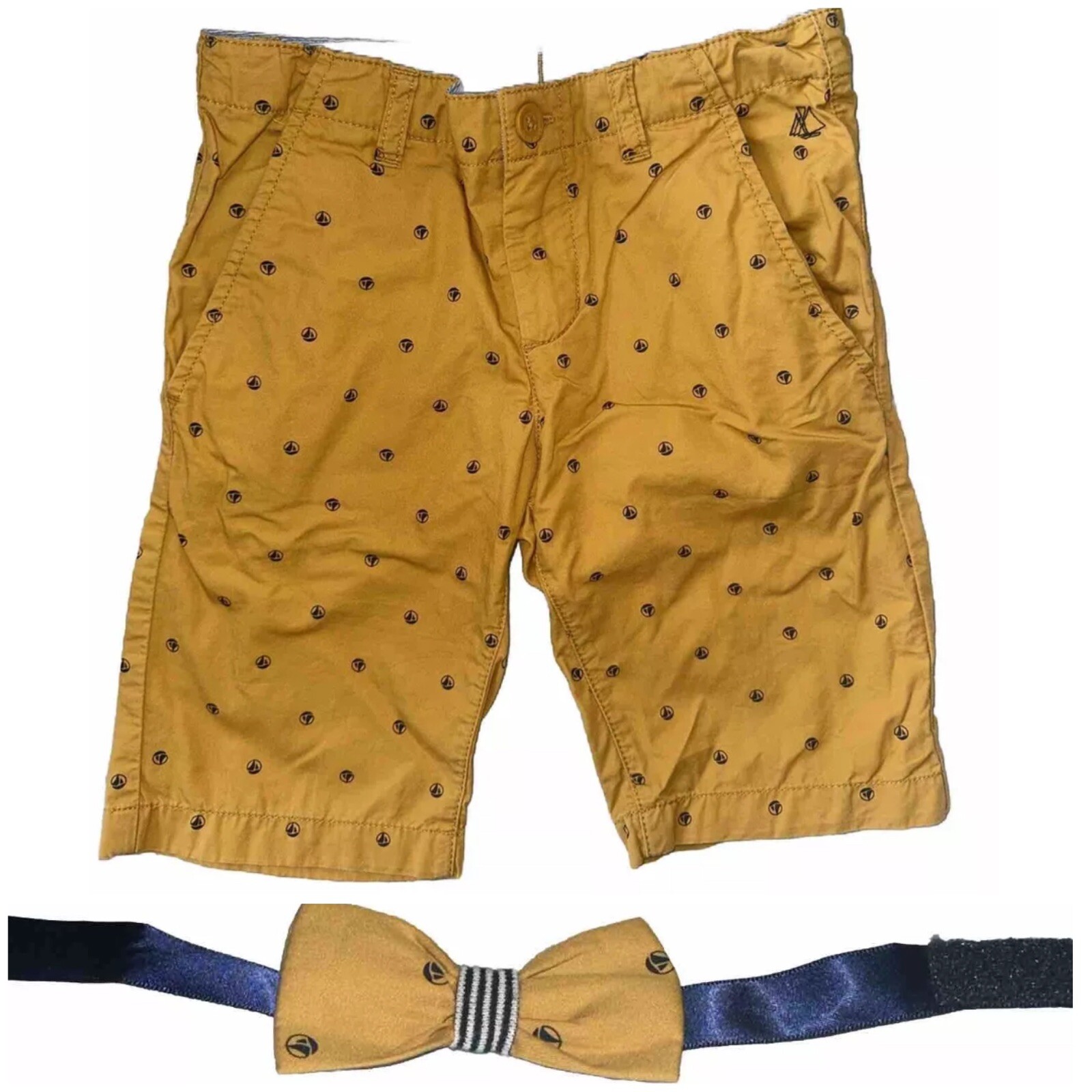 Pantalones cortos amarillos Petit Bateau inteligentes todos los días como nuevos usados pocas veces 116 cm 6 años
