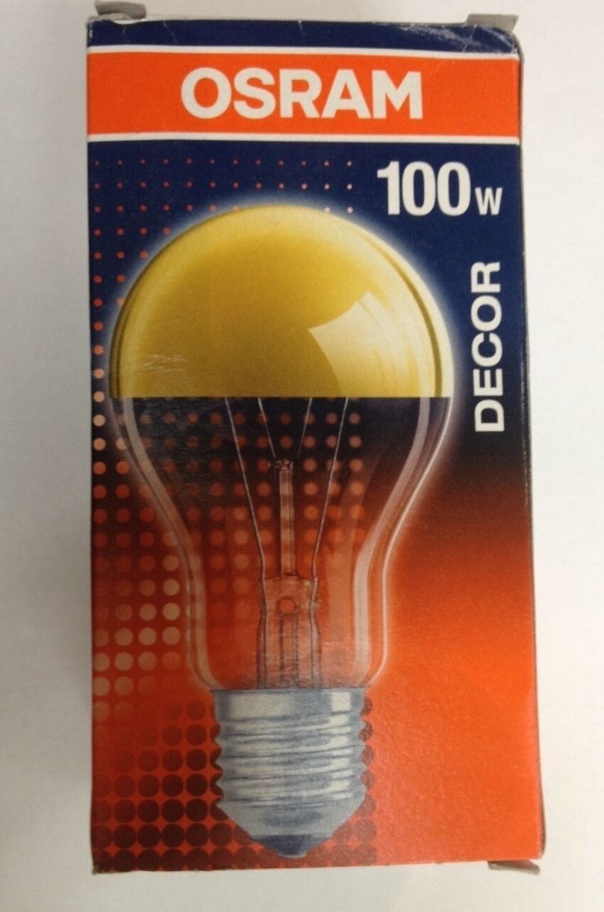 New Cupped Mirrored Osram Gold Decor 100W E27 240V Light Bulb Decolux