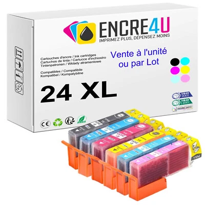 PREMIUM - Cartouches d'encre compatibles avec Epson ( série T24 XL / Eléphant )