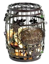 Metal Rustic Wine Barrel Cork Cage Cork Holders for Cork Collectors Home Decor