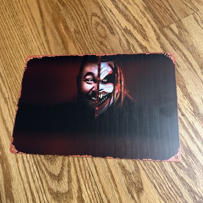 WWE Firefly Funhouse Bray Wyatt / The Fiend 2 Faces Poster Tin Wall Art, 8x12 