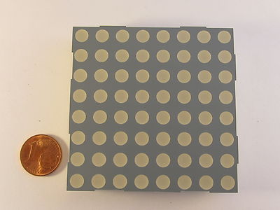 58,34mm (2,3'') 8x8 Dot Matrix Display TBC23-12EGWA, rot/grün, gem. Kathode 
