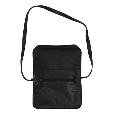Vintage Vimar Paris Leder Tasche Bag Schwarz Black Leather Made in France Schult