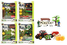 Spielzeug Bauernhof Set Traktor Farm Kinder Bauer Farm Kuh Hühner Tiere Figuren
