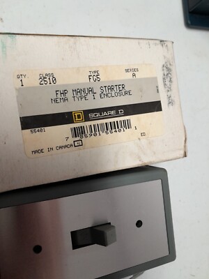 Démarreur Manuel Siemens 2510FG5 NEMA 1 - Neuf, Boîtier étanche Pour Usage Industriel