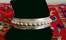 Traditional Vintage Moroccan Silver Berber Bangle Bracelet