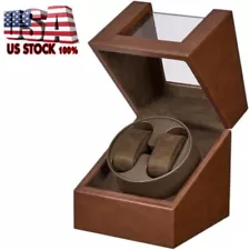 Automatic Rotation Double Watch Winder Box Leather Storage Display Case Gift new