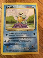 Pokémon TCG Squirtle Base Set 63/102 Regular Shadowless Common