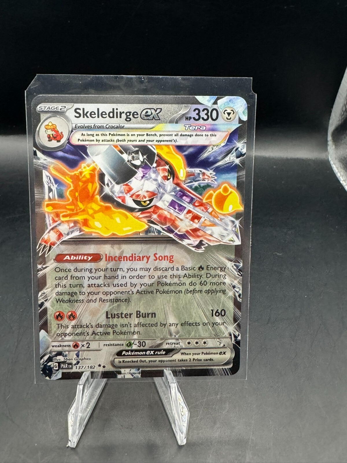 2023 Pokemon TCG - Paradox Rift: SKELEDIRGE ex 137/182 Double Rare NM-MNT