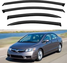 Window Vent Visor For 2006-2011 Honda Civic 4 Door Sedan Rain Guard Mugen Style