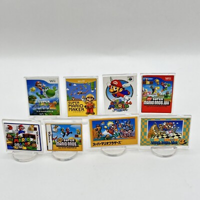 Super Mario Bros series Bottle Marker Game Mini Acrylic Stand Set of 8 Japan F/S