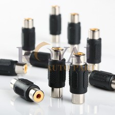 10 Pack Female to Female RCA Barrel Connector Nickle Plated