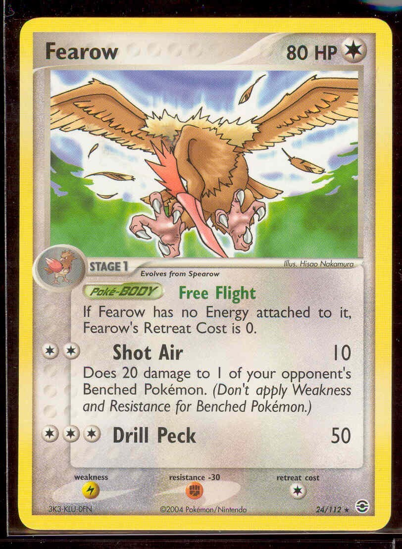 Pokemon FEAROW 24/112 FireRed LeafGreen - RARE - NEAR MINT/MINT