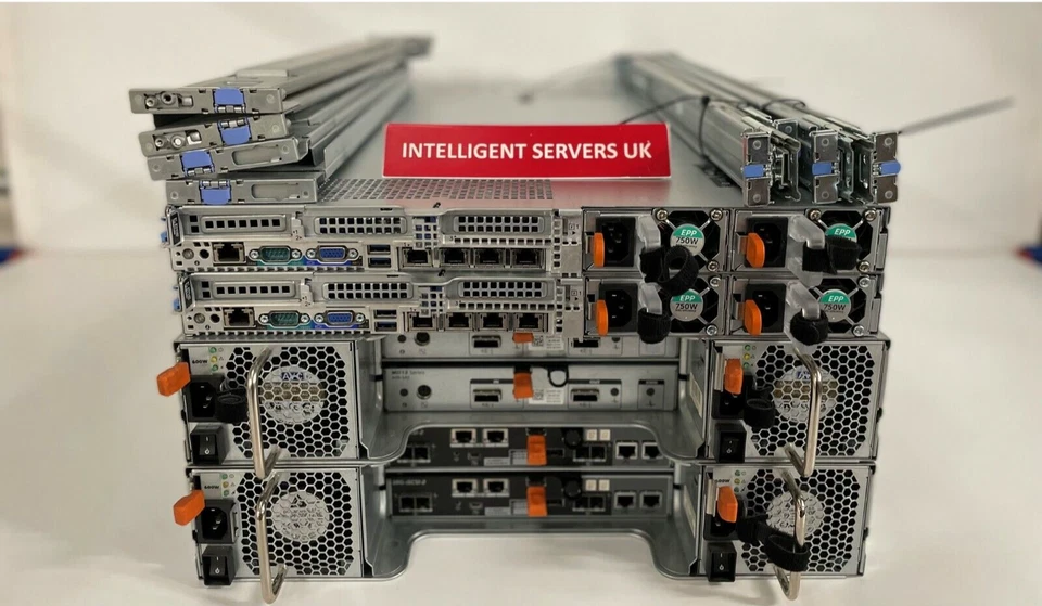 Dell PowerVault MD3820i 115TB 10GB iSCSI 2x R640 Gold 56-Core 1TB server nodes - Image 3 of 4
