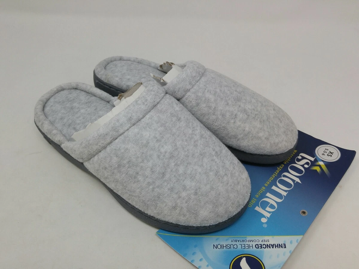 Isotoner Women s Light Grey Slippers XS Size 5.5 6 US eBay
