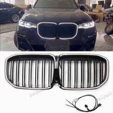 Led Gloss Black Double Slat Car Front Kidney Grill Fits For Bmw X7 G07 2021-2022 Led Gloss Black Double Slat Car Front Kidney Grill Fits For Bmw X7 G07 2021-2022