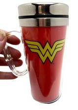 Wonder Woman Travel Mug Logo Clear Handle Cof...